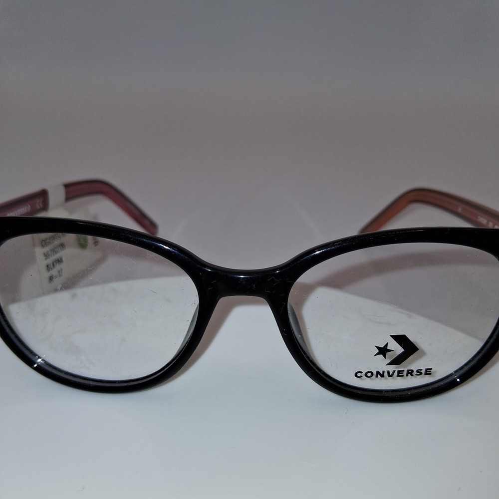 CONVERSE CV5028YG Black Pink Round Optical Eyeglasses Frame 48-17-135